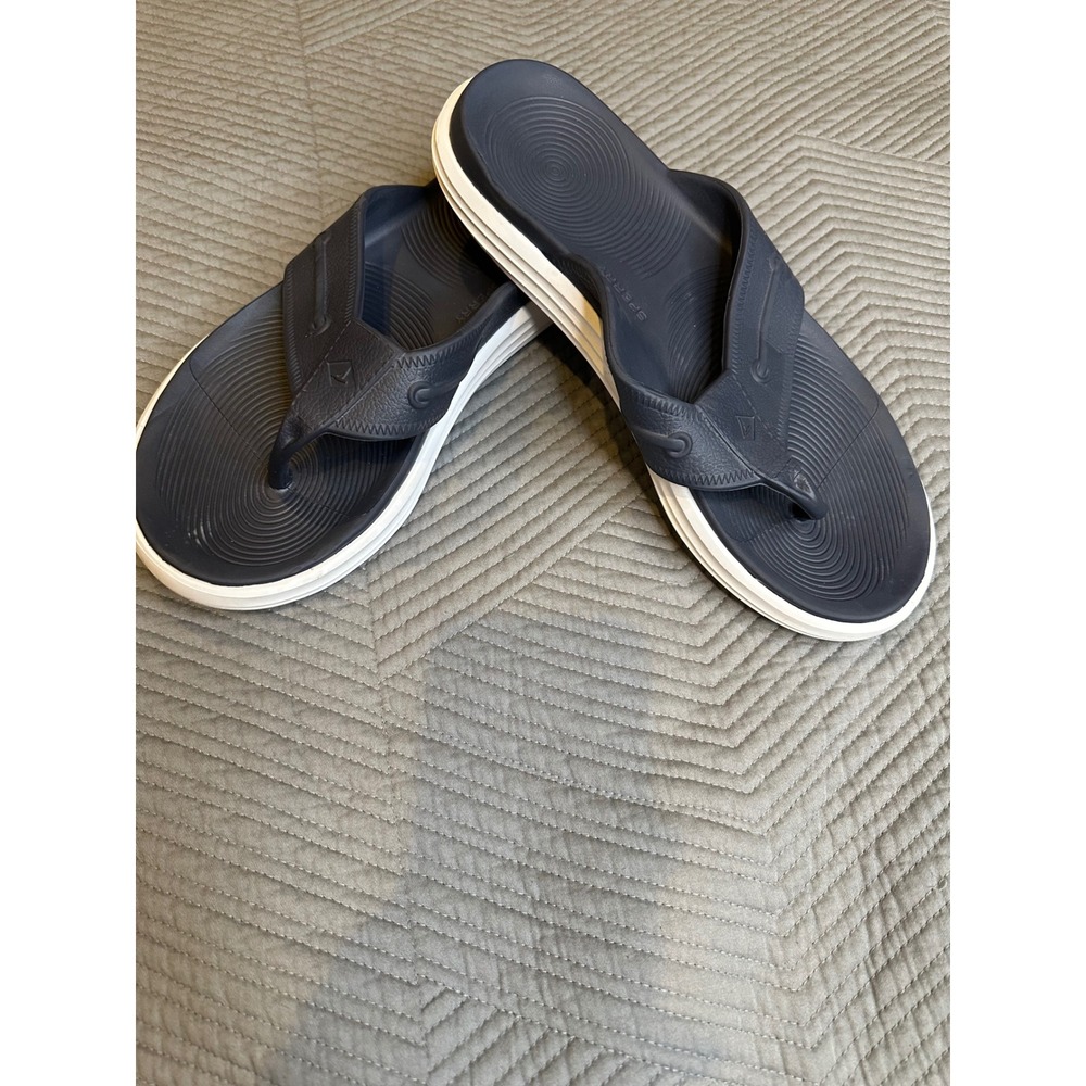 Sperry Top-Sider Mens Navy Blue Thong Sandals Flip Flops Size 10